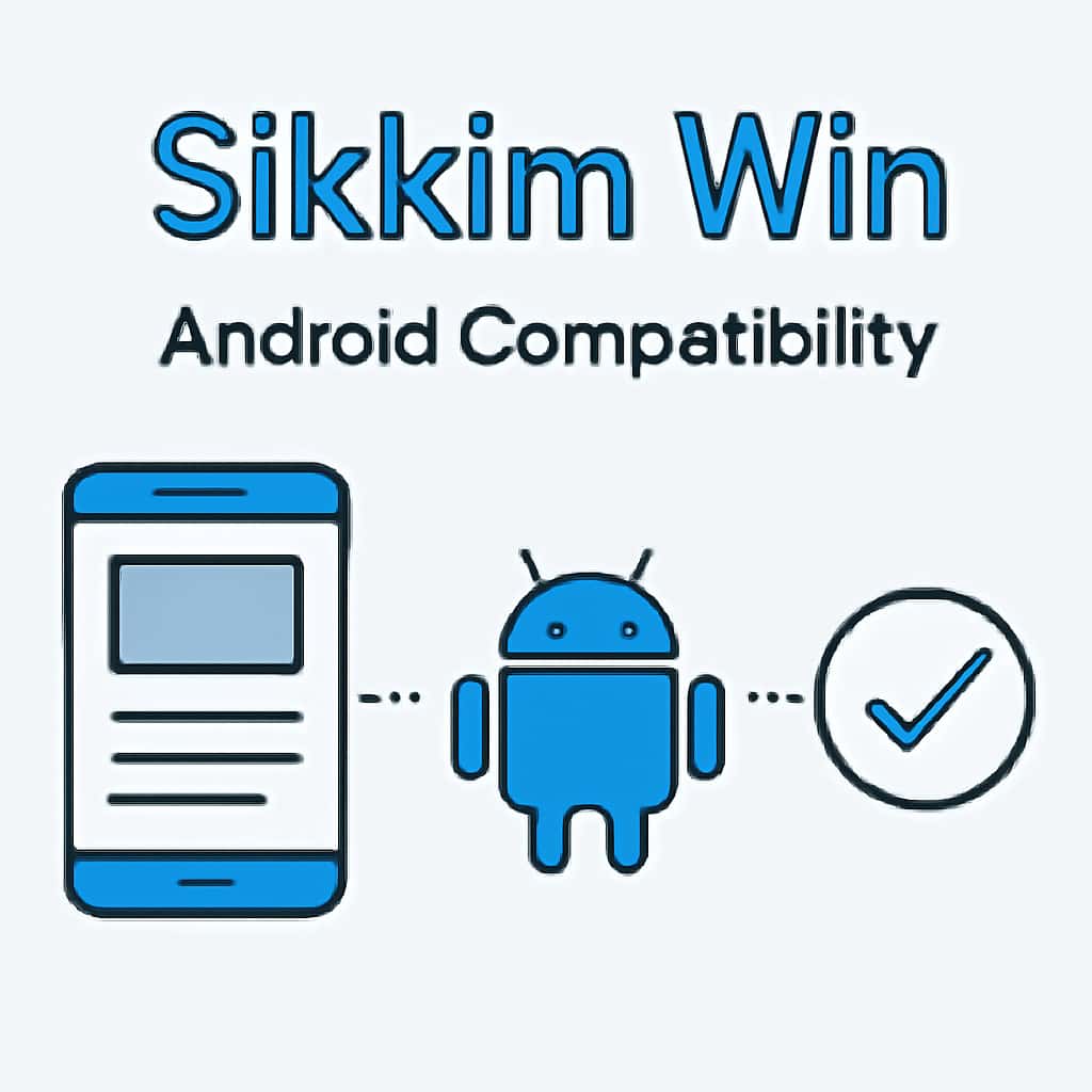 Illustration detailing Android compatibility requirements for Sikkim Win.