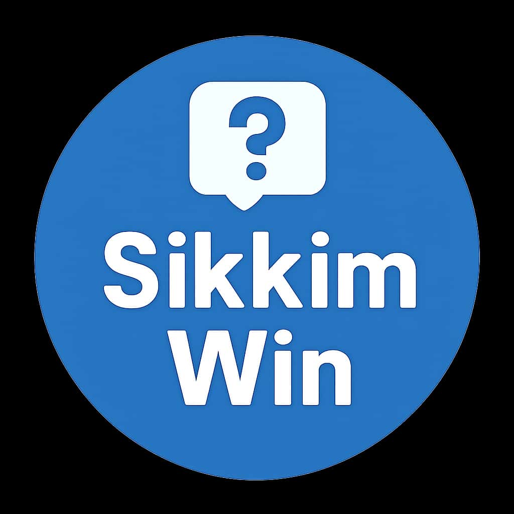 A simplistic badge illustrating the concept of Sikkim Win.