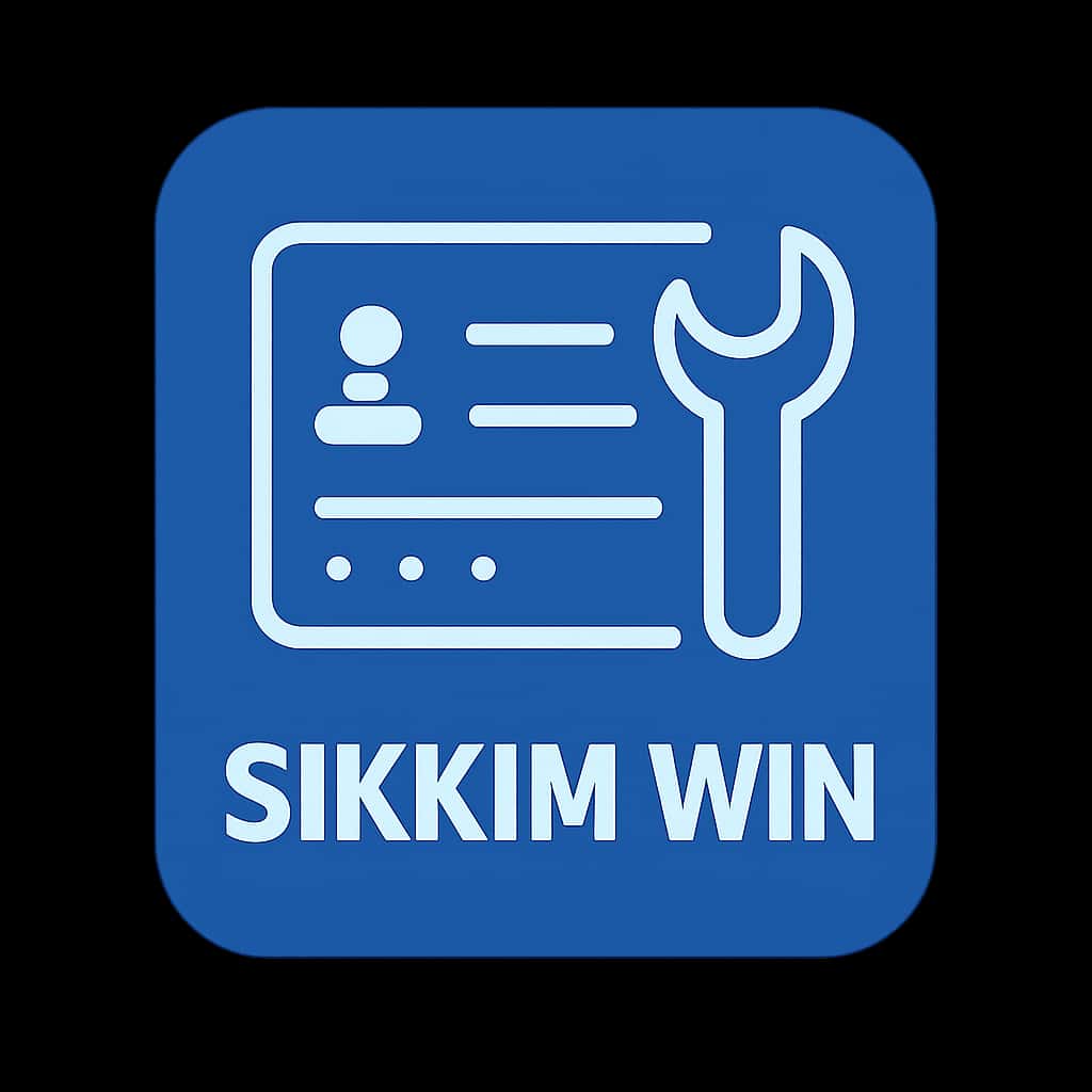 Icon representing troubleshooting steps for Sikkim Win login issues.