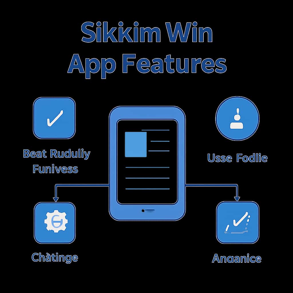 An educational diagram of the Sikkim Win App features.