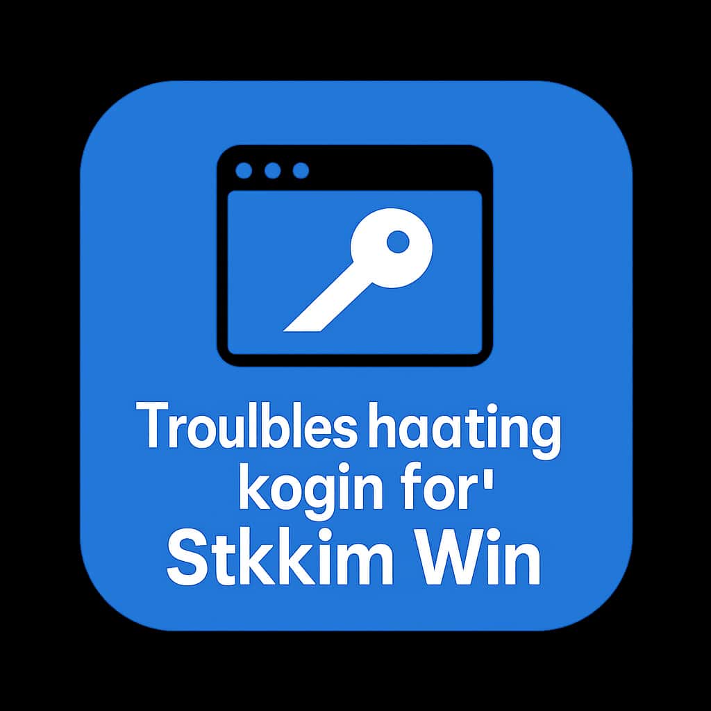 An icon representing troubleshooting login for Sikkim Win, clearly displaying the text 'Sikkim Win'.