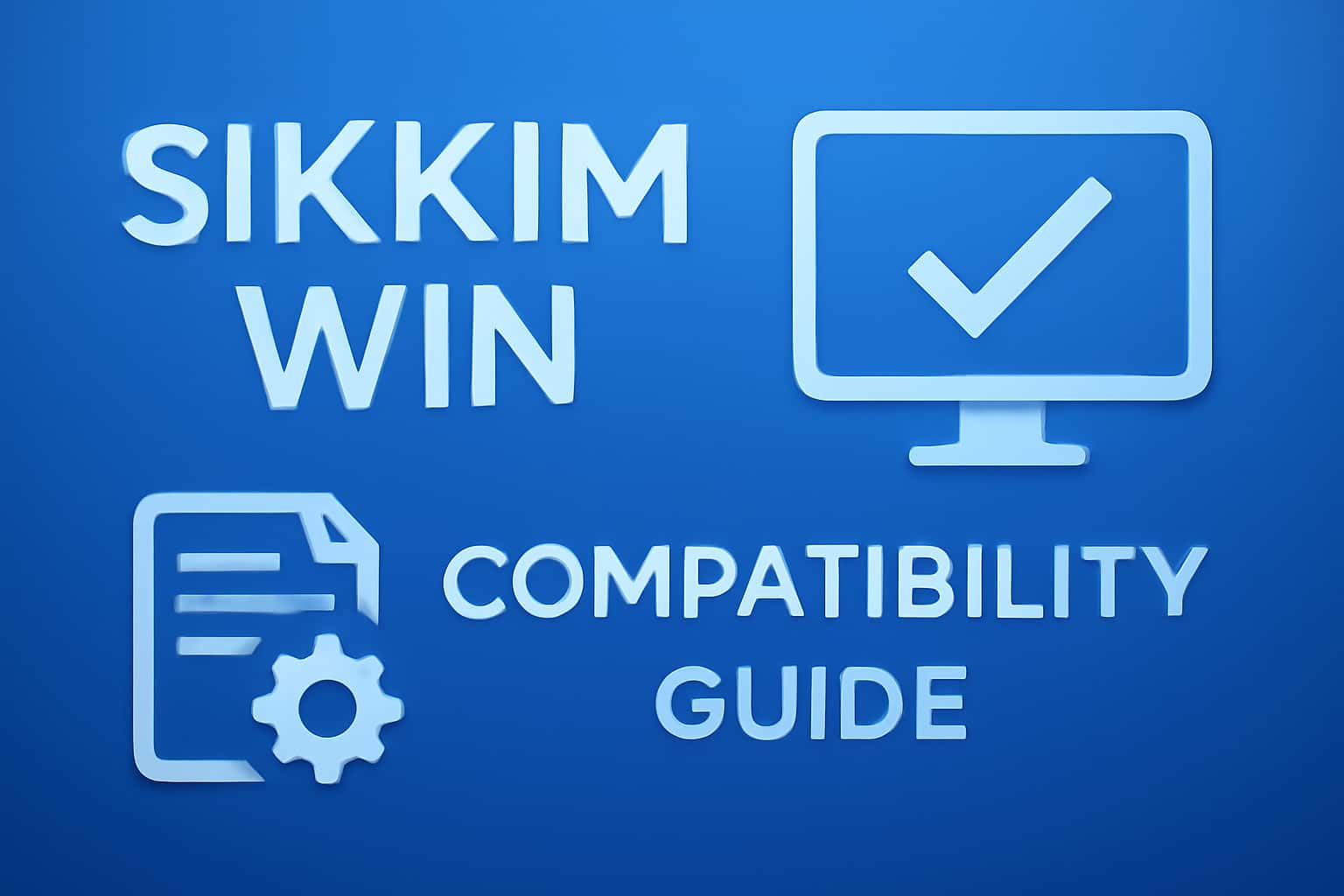 A graphic representation of the Sikkim Win Compatibility Guide.