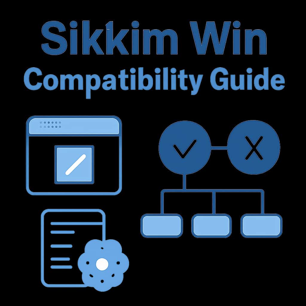 An illustration detailing Sikkim Win Compatibility Guide.