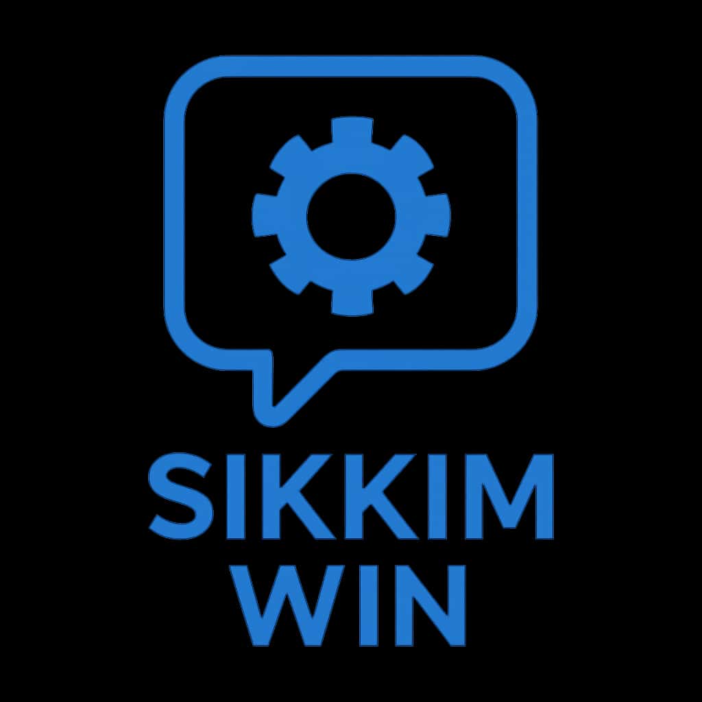 A professional icon representing settings for the Sikkim Win app.